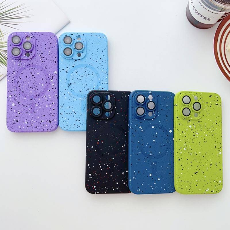 Aesthetic Art Lukisan Splash Ink Magnetic Wireless Charge Case Untuk Samsung Galaxy S22 S21 S20 Plus Ultra S21 FE Lembut Silicone Cover