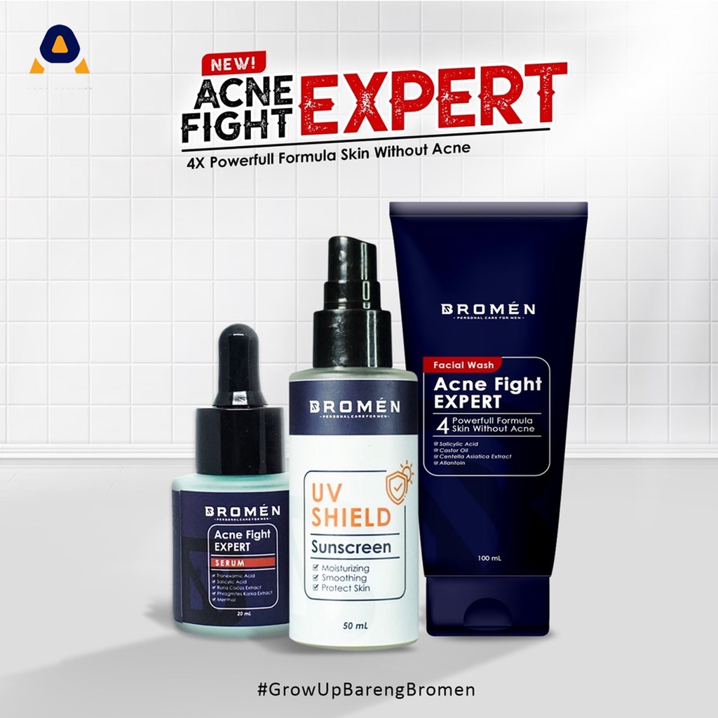 BROMEN ACNE EXPERT  Paket sabun dan serum Wajah Jerawat Bromen ORIGINAL Sabun wajah khusus atasi Jerawat Facial Wash Acne 100% BPOM Sabung Penghilang jearawat