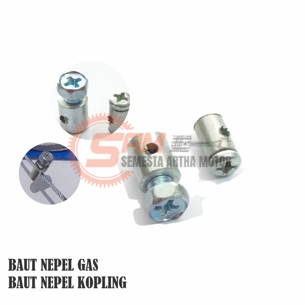 Nepel Gas M4 Nipel Kopling M5 Baut Drat Jepit Kabel Selang Motor