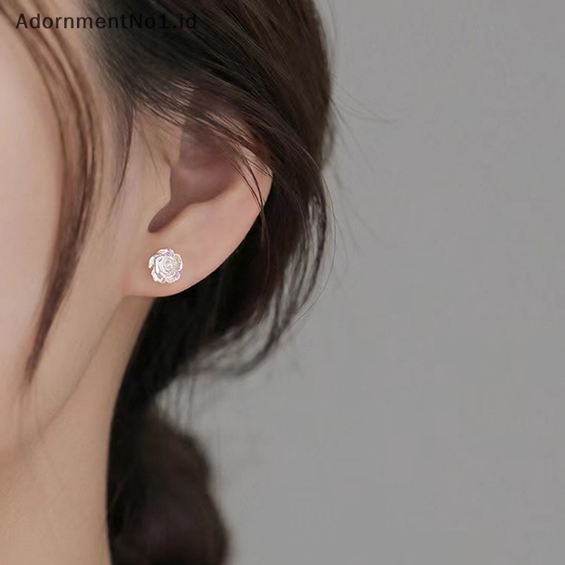 [AdornmentNo1] Anting kamelia desain rasa cahaya mewah anting resin anting temperamen bunga prancis