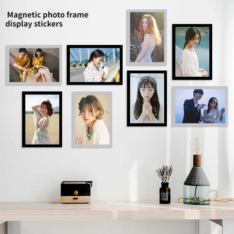 A4 Transparent PVC Magnetic Picture Frame/ Multifunctional Document Certificate Dust-proof Protective Sleeve