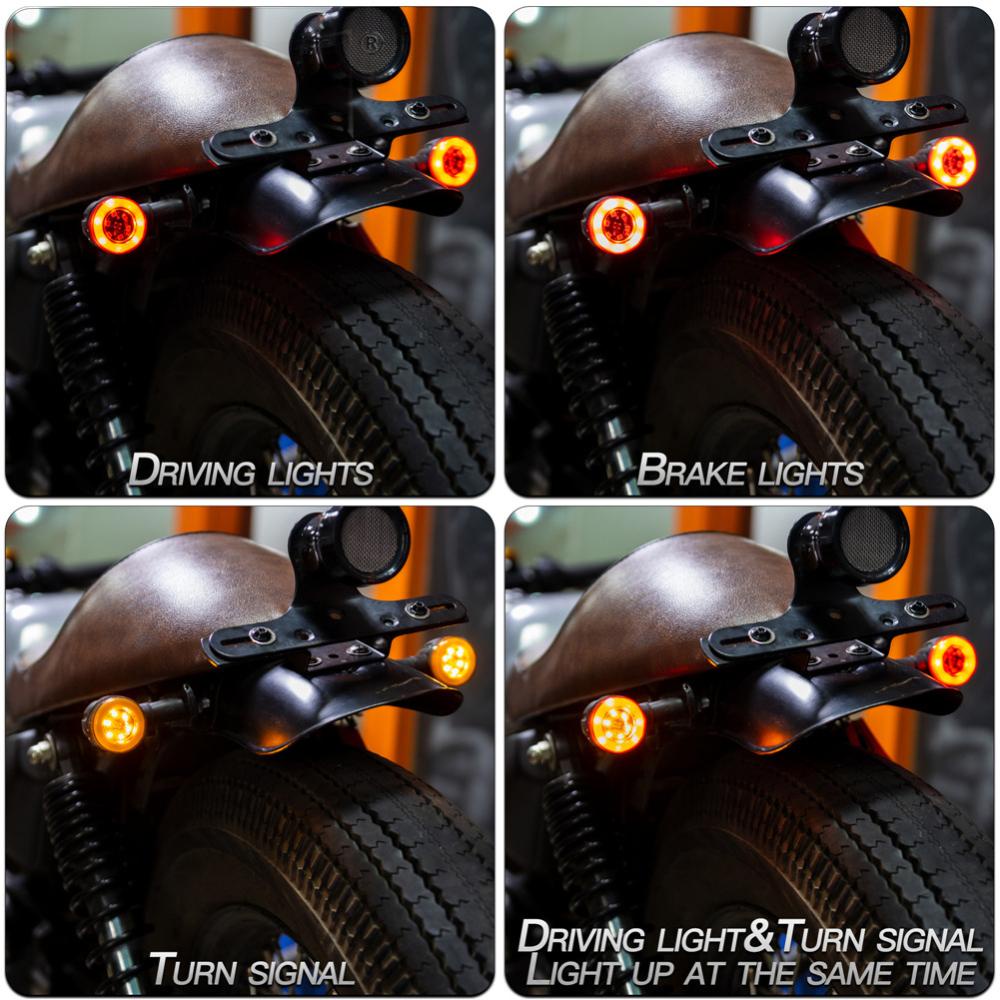 Openmall 1PC Lampu Sein Sepeda Motor Mengalir Lampu Sein LED Sein Indikator Peringatan Blinker Amber Light C8E6