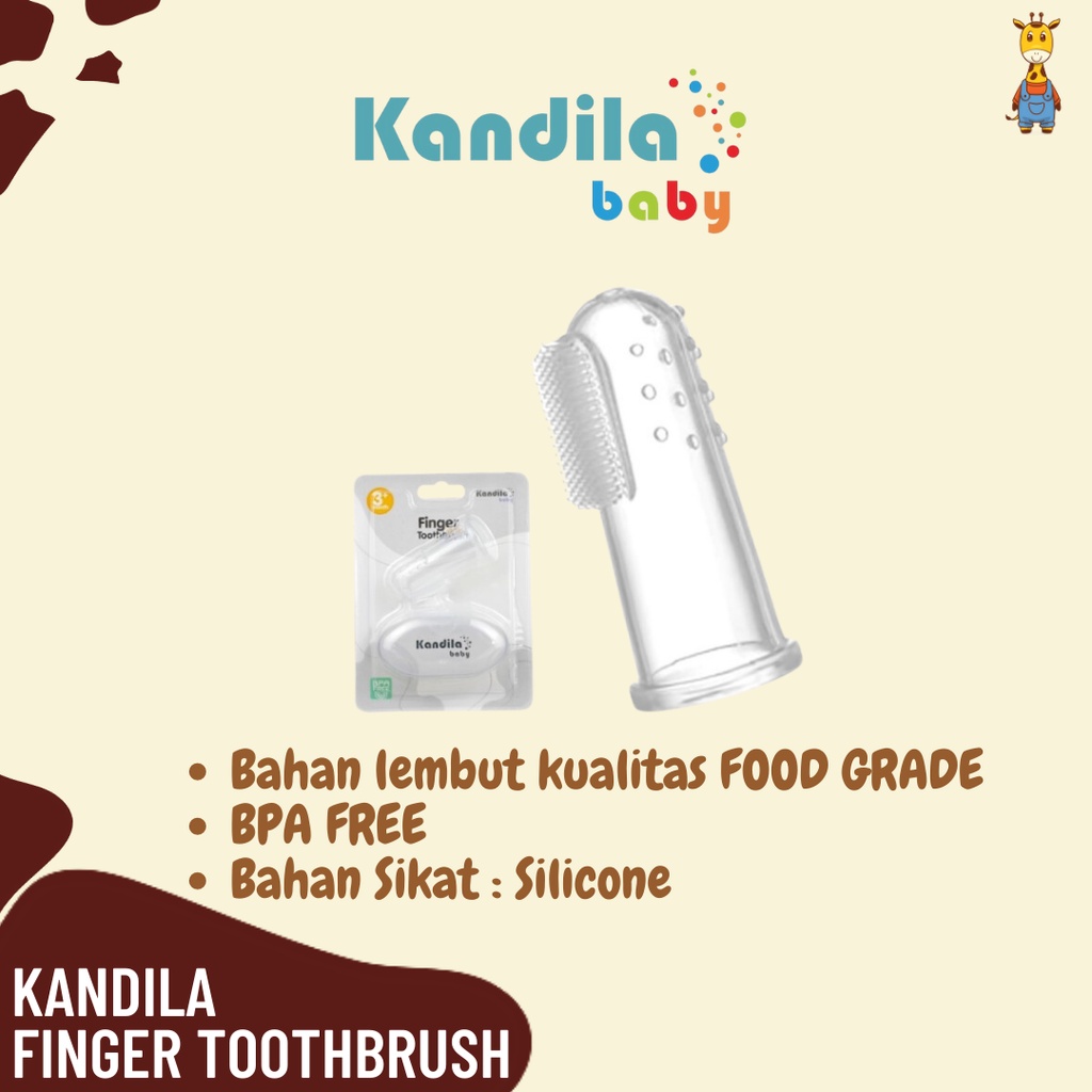 Kandila Finger Toothbrush KDL 037 - Sikat Gigi Gusi Lidah Bayi