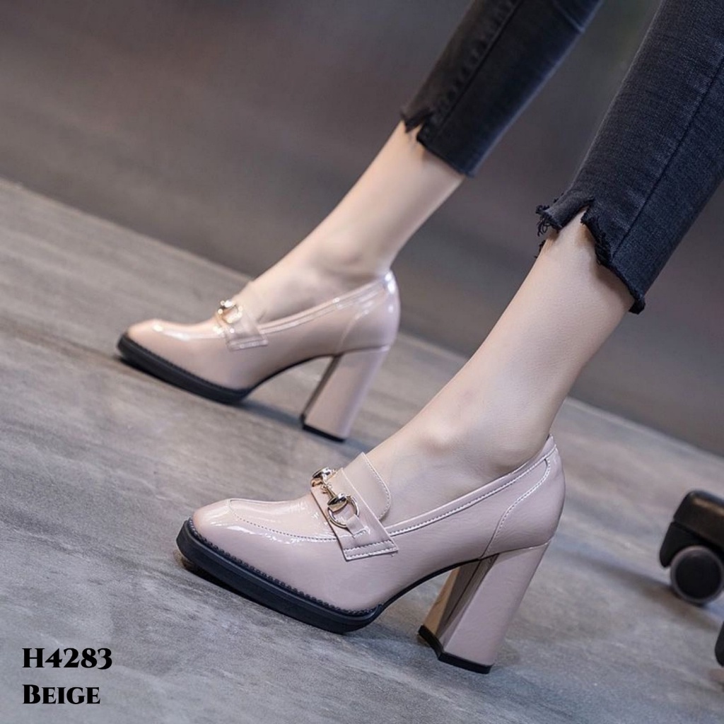 PRF Sepatu Heels Platform Mules Fashion Korea H4283