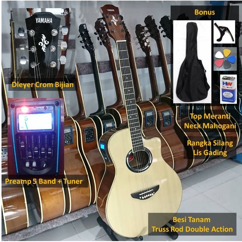 gitar akustik elektrik apx 500 ii Yamaha murah gratis ongkir cod custom