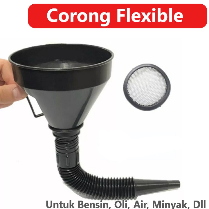 Corong Oli Bensin Motor Mobil Flexibel Funnel Panjang
