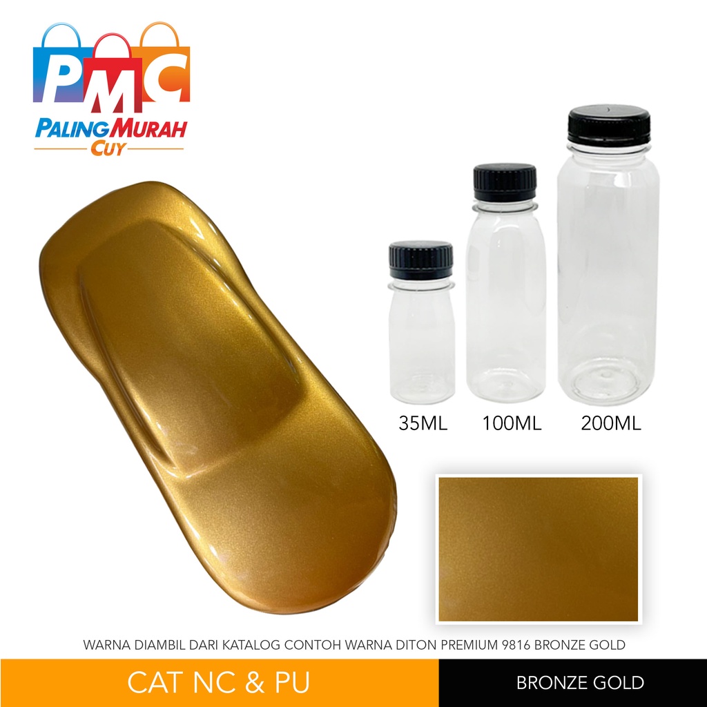 Cat NC BRONZE GOLD Velg Colour | Sample Warna Diton Premium 9816