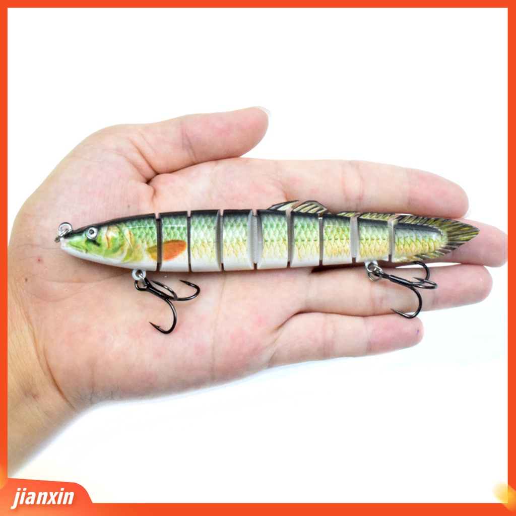(In Stock) 13cm /21.5g Umpan Ikan Lumpur Tenggelam Berduri Umpan Buatan Multi Jointed Dengan Kait Treble Untuk Air Tawar