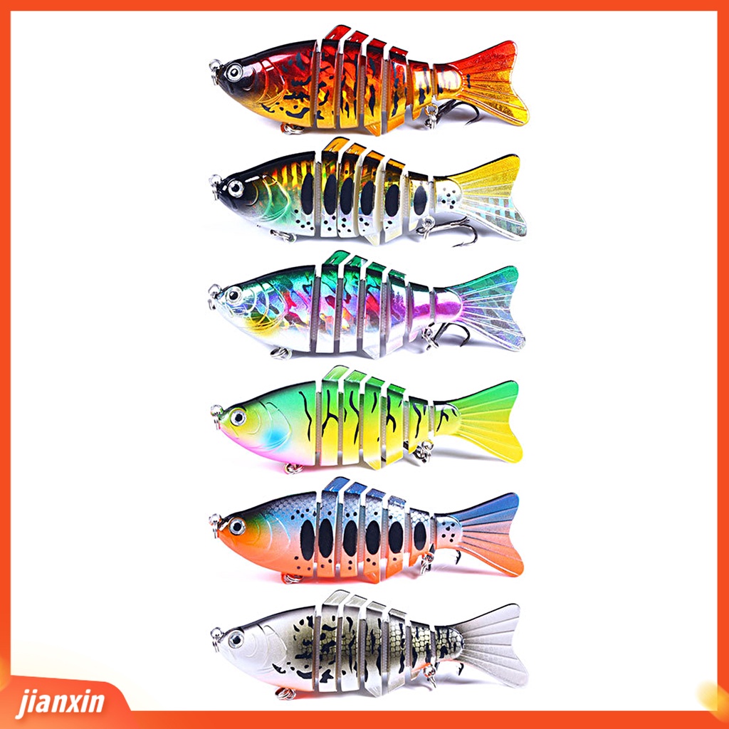 (In Stock) 10cm /15.6g 7bagian Umpan Lure Hook Fish Tackle Tenggelam Wobblers Renang Umpan Pancing Perlengkapan Memancing
