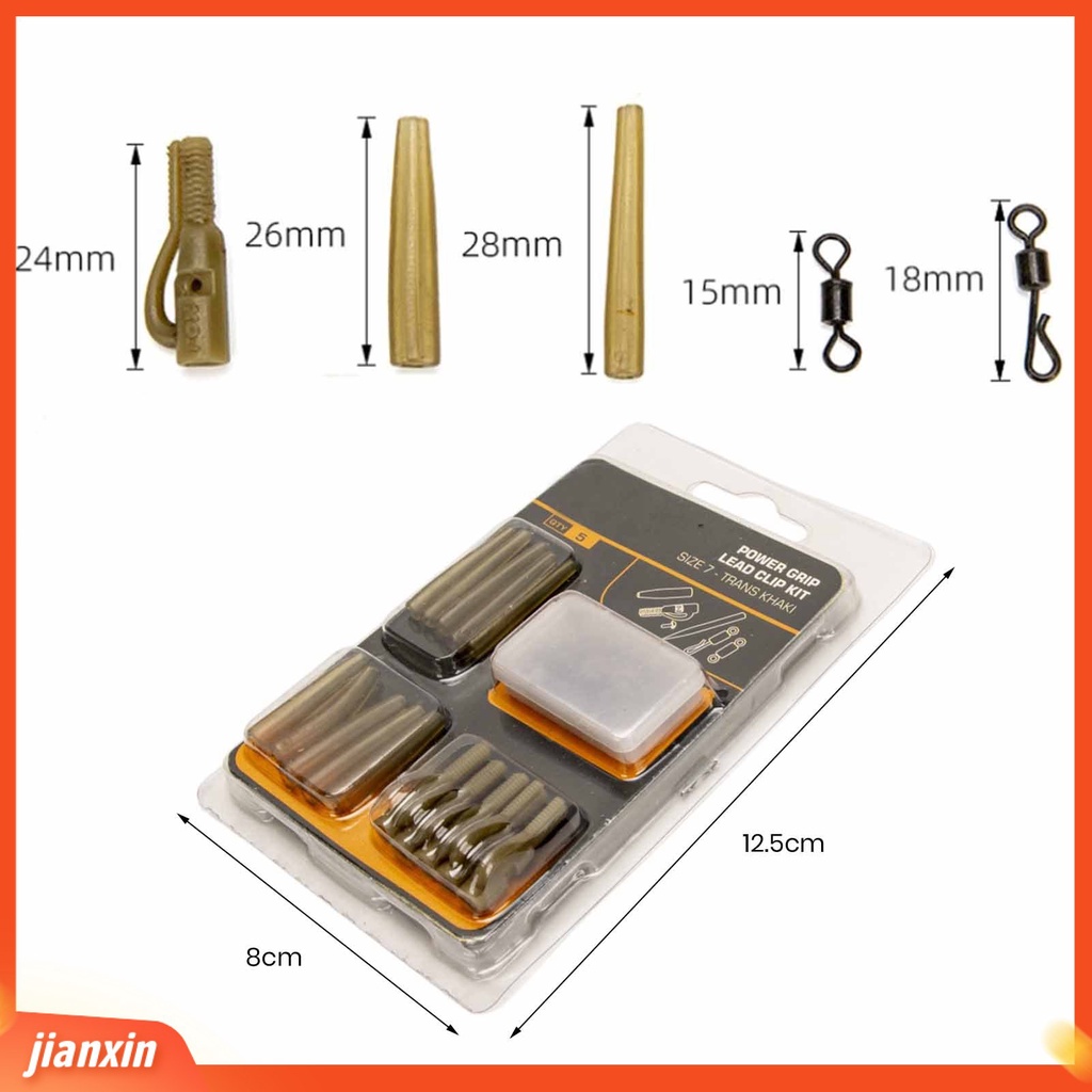 (In Stock) 1set Rig Pancing Ikan Gurame Ukuran Kecil Daya Tahan Tinggi Tahan Karat Tidak Mudah Cacat Alloy Tembaga Outdoor Carp Fishing Rig Safety Lead Clips Set Perlengkapan Memancing