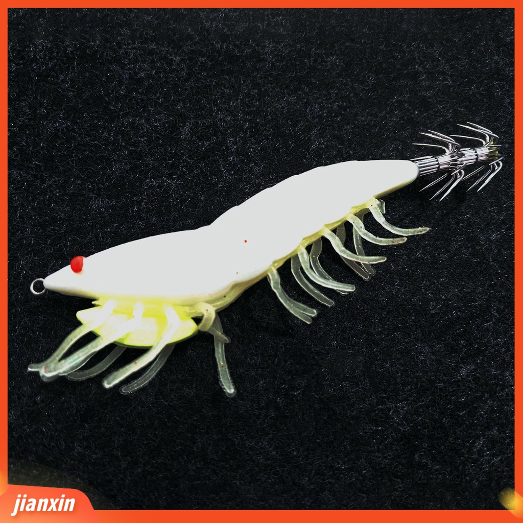 (In Stock) 21g 11.5cm Udang Umpan Bercahaya Hidup Bergerak ABS 3D Memancing Soft Lure Udang Model Simulasi Untuk Outdoor