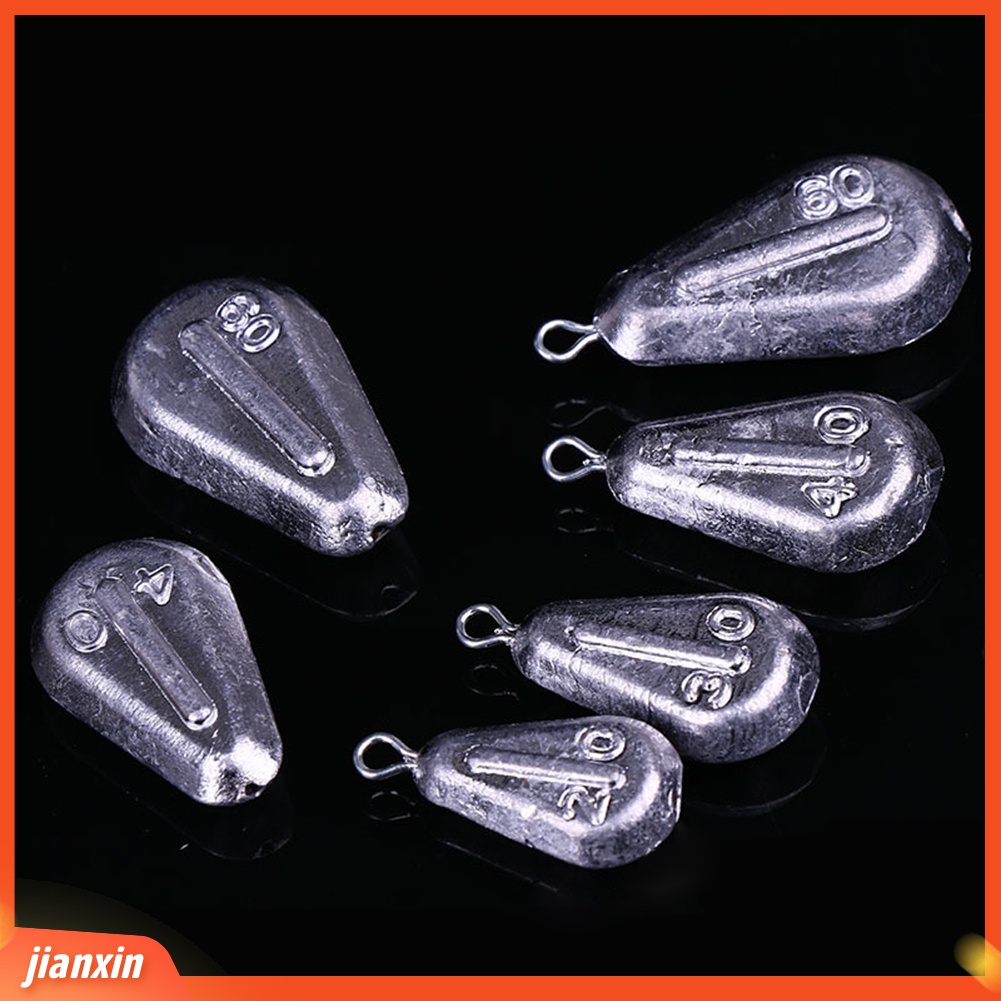 (In Stock) 10 Pcs Luar Air Laut Memancing Memimpin Berat Sinker Ikan Tackle Alat Aksesoris