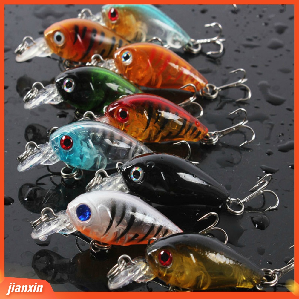 (In Stock) 1pc 4.5cm Engkol Manusia Hidup Plastik Keras 3D Mata Umpan Pancing Lure Tackle Hook