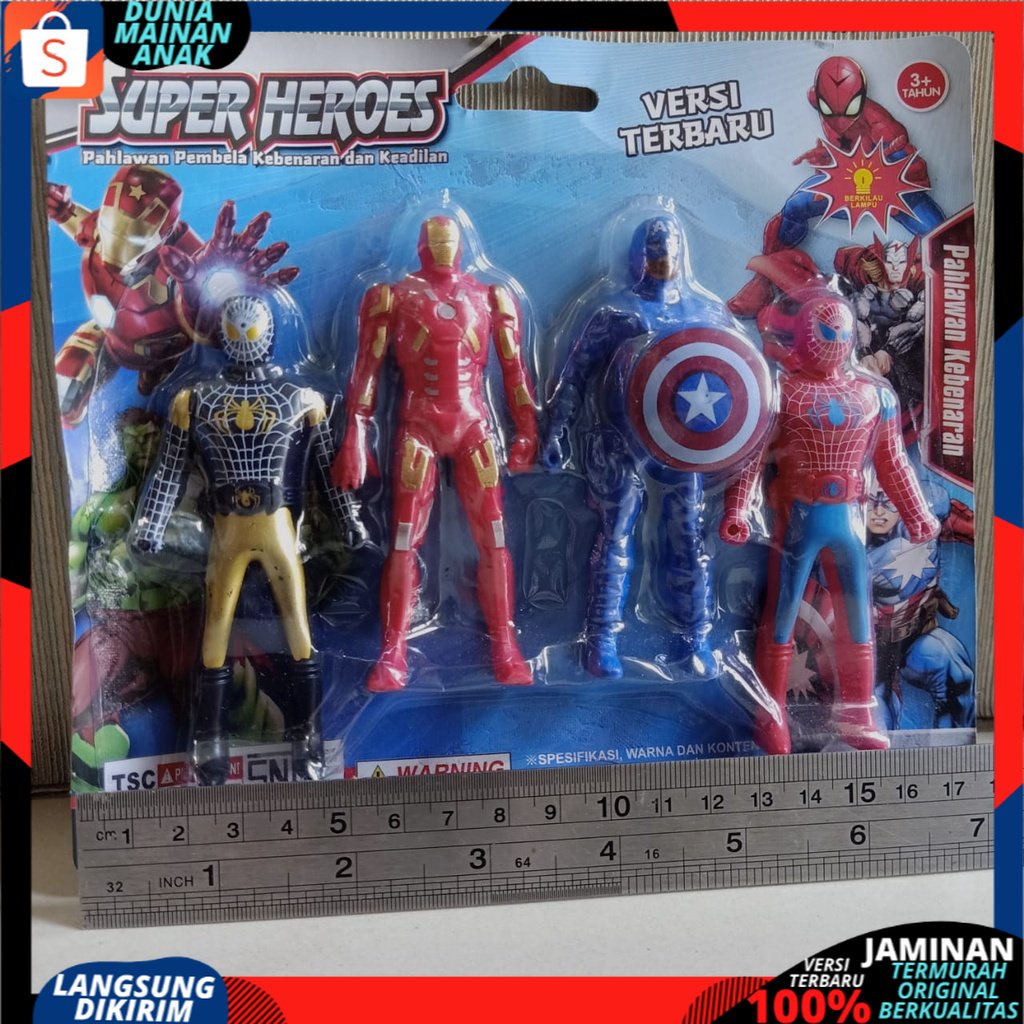 MAINAN ANAK LAKI LAKI 1 SET 4 PCS ROBOT SUPERHEROES 2020-2  / MAINAN ANAK MURAH SNI VERSI TERBARU