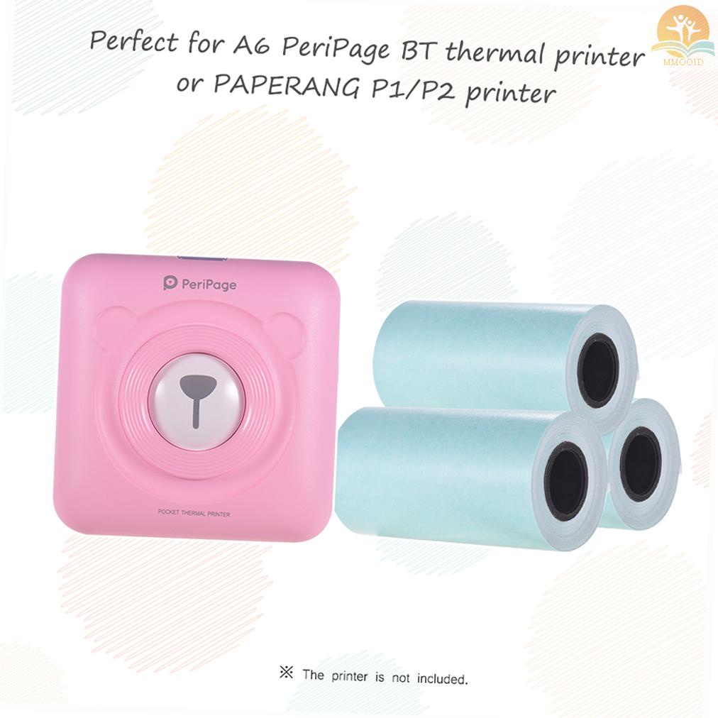 In Stock Printable Sticker Paper Roll Kertas Thermal Langsung Dengan Perekat Diri 57*30mm (2.17*1.18in) Untuk PeriPage A6 Pocket Thermal Printer Untuk PAPERANG P1/P2 Mini Photo Printer,3 R