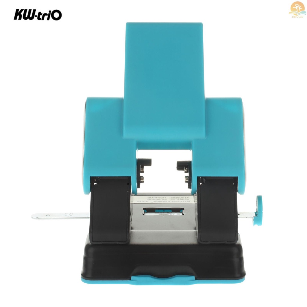 In Stock KW-triO 2-Hole Paper Punch Handheld Metal Hole Puncher Jarak Lubang Adjustable 70mm /80mm 70lembar Kapasitas 6mm Untuk A4/ A3/A5/ A6/B4/B5/B6/B7 Notebook Scrapboo