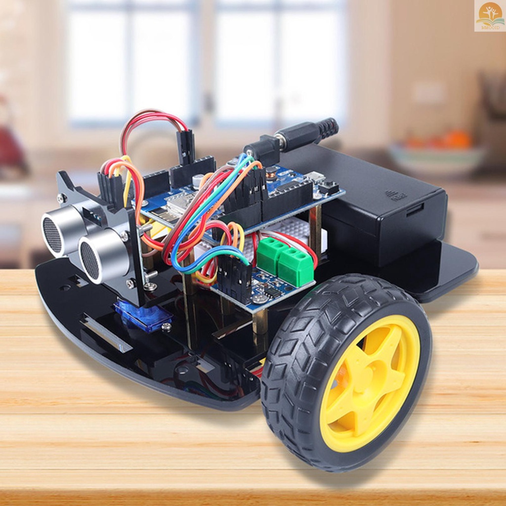 In Stock Robot Cerdas DIY Kit Robot Kit Cerdas Yang Dapat Diprogram Dengan Sistem Arduino Menghindari Hambatan Tongkat Pelacakan Kontrol Arah Kendaraan Nirkabel Untuk Anak Laki-Laki Perempuan Natal Edu