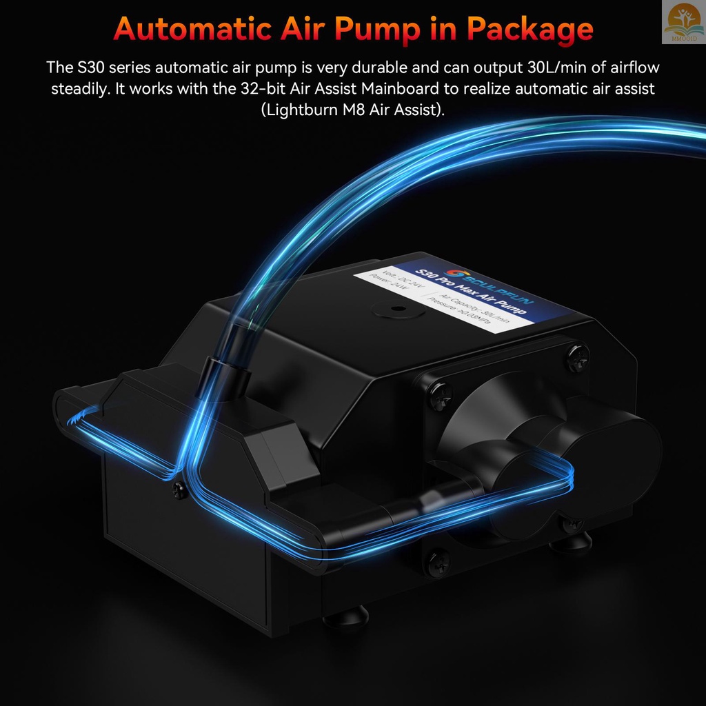 In Stock SCULPFUN Automatic Air Assist Kit Dengan Pompa Angin Otomatis 30min/Min Cocok Untuk Mesin Grafir Laser S9 /S10 Termasuk Mainboard Air Assist Otomatis 32bit Mudah Menginstal