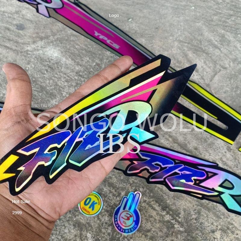 STRIPING VARIASI FIZR 1997 1998 HITAM FIZ R HOLOGRAM POLET