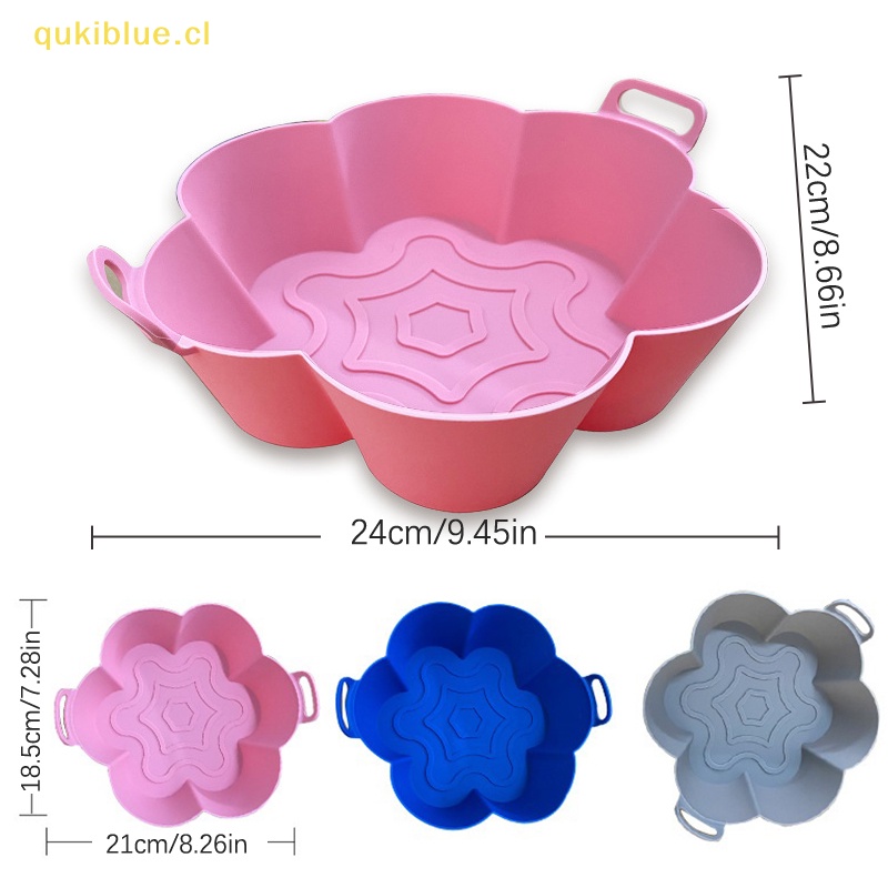 Qukiblue Air Fryer Silicone Pot Air Fryer Basket Liner Non-Stick Reusable Baking Tray cl