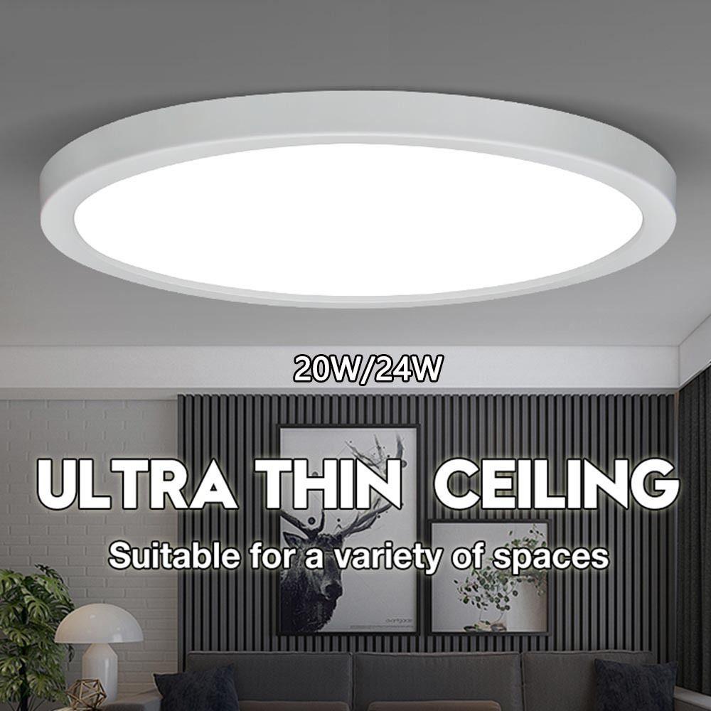 Lampu Ceiling LED 20 /24W, Lampu Plafon LED 20 /24W, Pencahayaan Ultra Tipis Rumah Bulat 220V