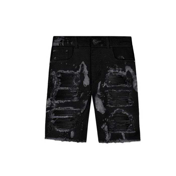 RUCAS S8 BLACK CAVIAR LEATHER BIKER LONG/SHORT - SHORT, 34