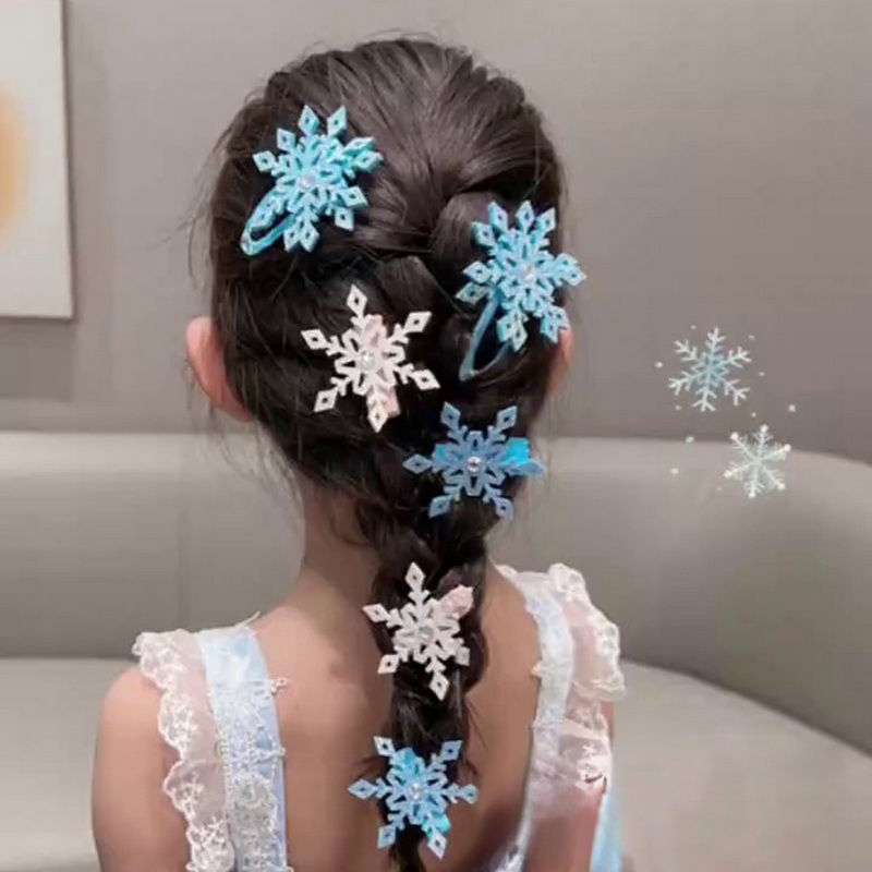 2pcs Snowflake Wanita Kristal Berlian Imitasi Hair Pin Klip Jepit Rambut Barrette2023