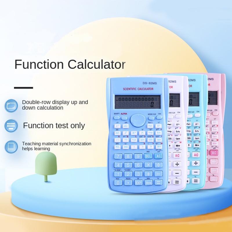 Tes Kalkulator Siswa Kalkulator Ilmu Pengetahuan Khusus 82MS Kalkulator Fungsi 2 Baris Warna Kreatif Dengan Layar LCD