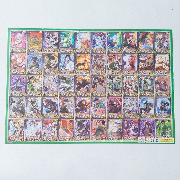 EDD NS009 – Kartu Mainan Anak Umbul Jadul Ninja Naruto Boruto Shippuden - Hijau 50 gmbr
