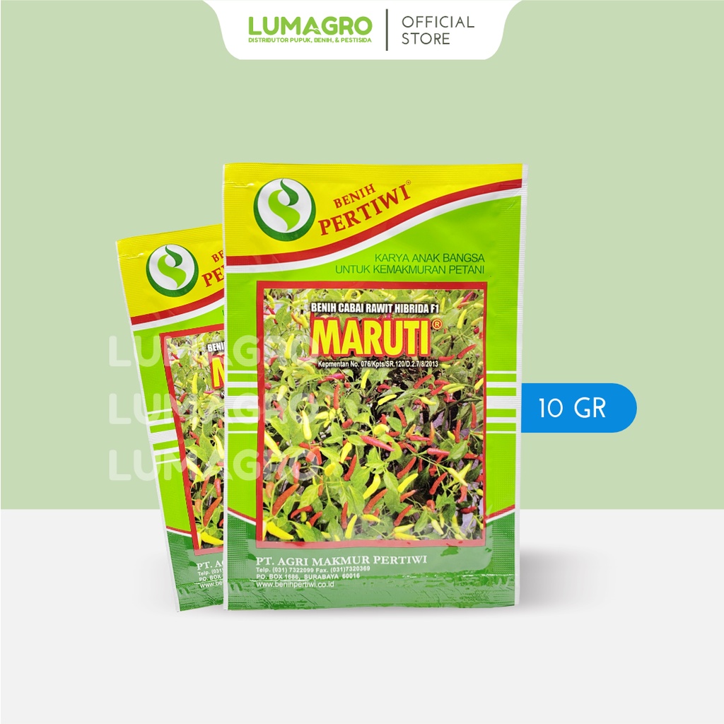 Benih Cabai Rawit Maruti F1 Pertiwi 10gr 5gr Bibit Cabe Unggul Tahan Virus Gemini