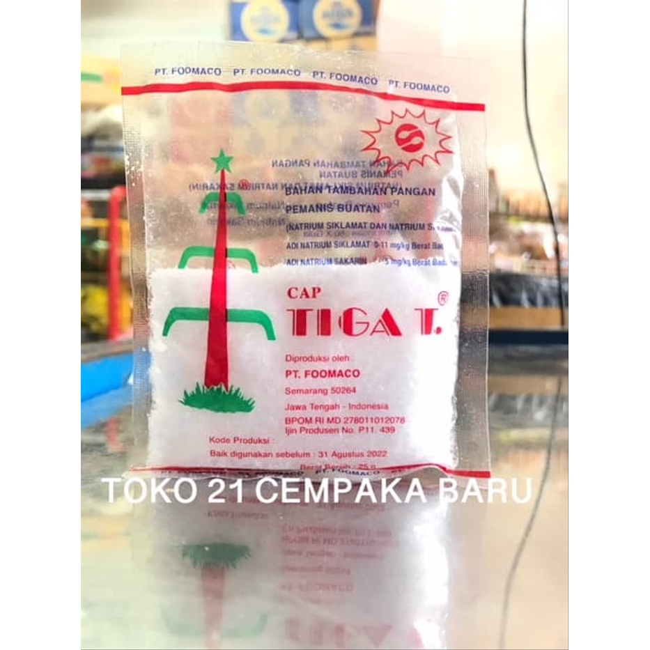 

SODIUM CAP TIGA T 1 PCS |Bahan Pemanis Buatan Natrium Siklamat Sakarin