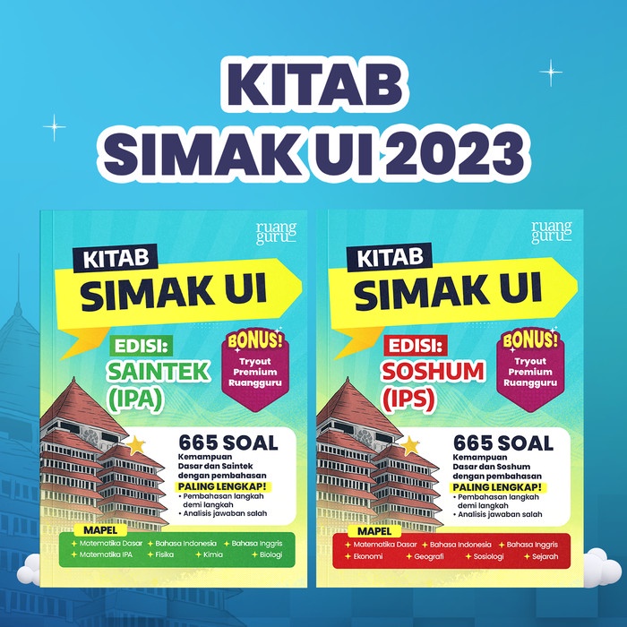 ⭐BARU (DISKON)⭐ Kitab SIMAK UI 2023 Ruangguru - KD+SAINTEK