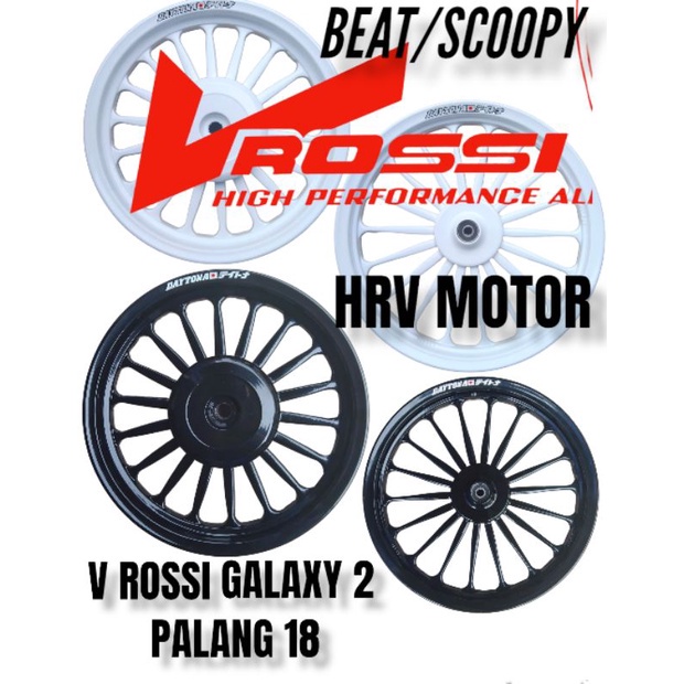 *COD* VELG PELAK V ROSSI GALAXY 2 MODEL DAYTONA PALANG 18 HONDA BEAT KARBU/BEAT FI/BEAT ESP/BEAT STR