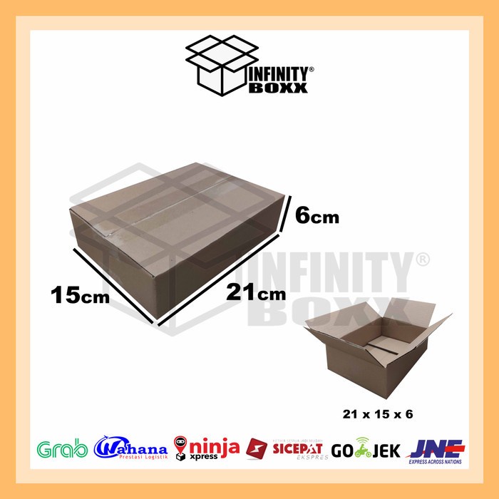 

kardus box packaging packing 21X15X6 cm SHEET POLOS