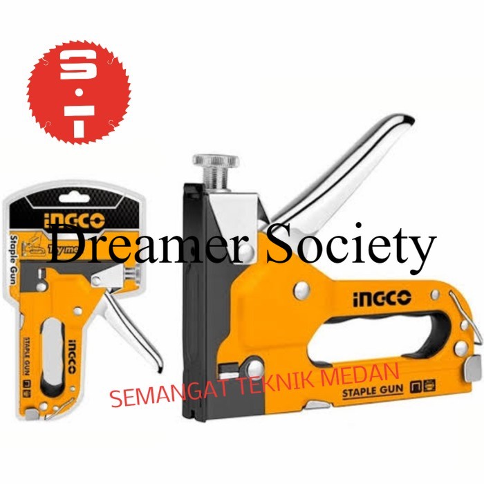 

Berkualitas HSG14018 PAKU STAPLES HEKTER GUN TACKER TEMBAK MANUAL HEAVY DUTY INGCO FGN679