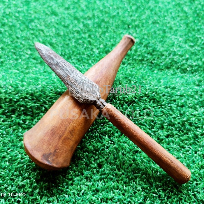 PUSAKA TOMBAK KECIL UNIK ASLI TUA LENGKAP murah