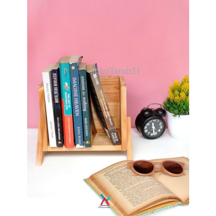 Rak Buku Kayu Aesthetic | Rak Meja Kerja Minimalis | Rak kayu Meja Kan murah