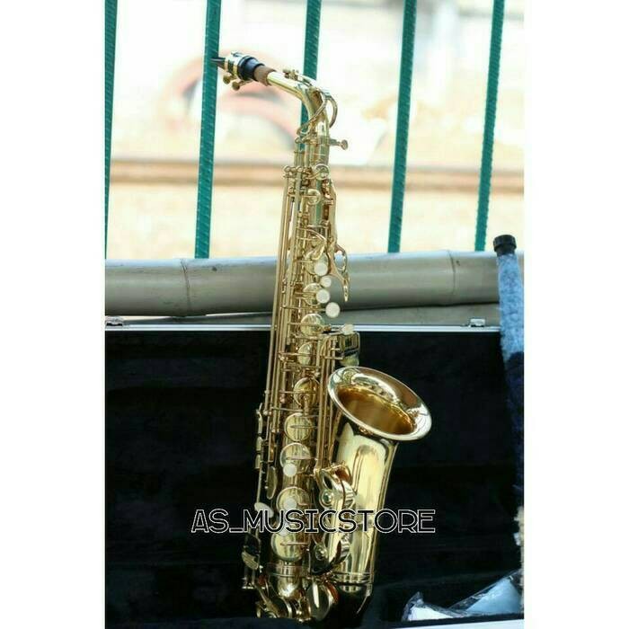 ✨READY✨ -Saxophone Alto Gold Merk Cowboy Made In Taiwan Full Set Hardcase