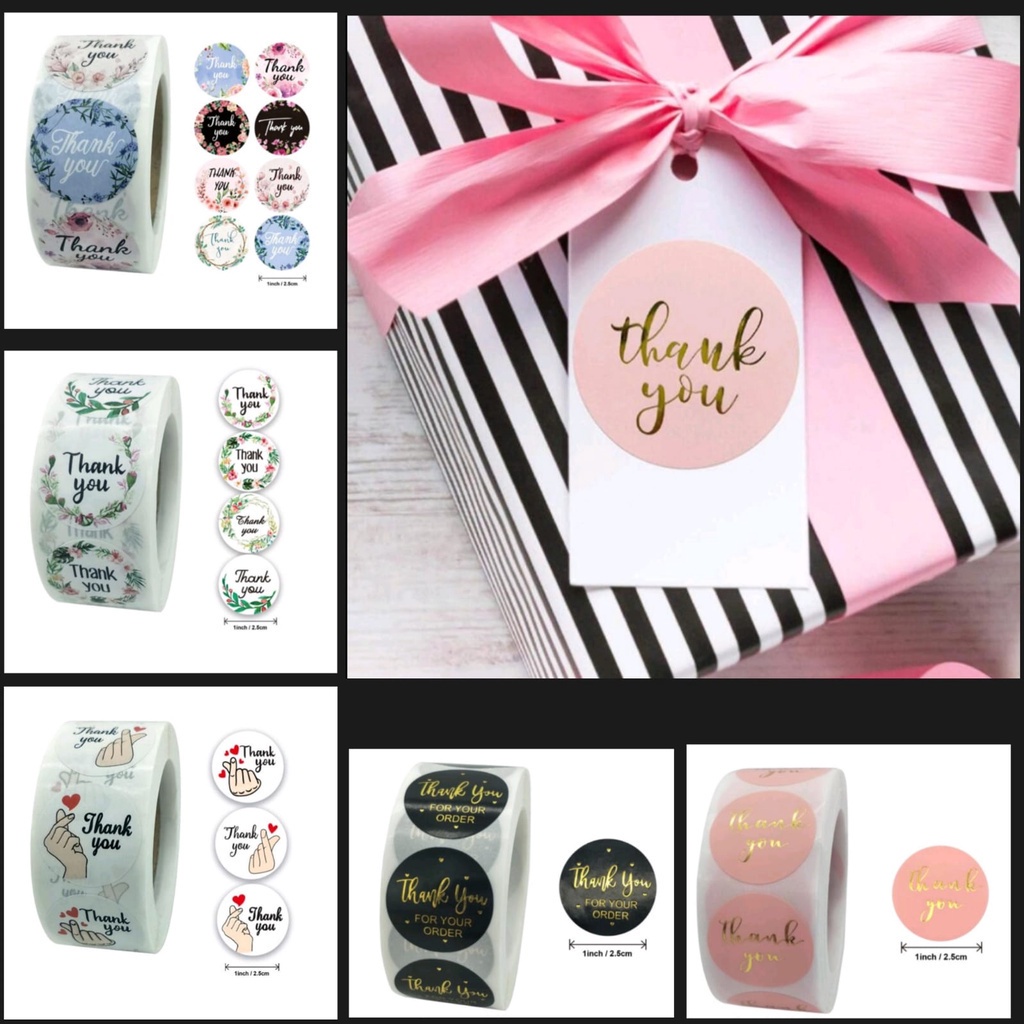 

GULAGULA - 500PCS STIKER THANK YOU | LABEL THANK YOU | LABEL BELANJA | SOLATIP PAKET | LABEL PAKET | HIASAN PAKET | TANDA TERIMA KASIH PAKET | STICKER LABEL KEMASAN KUE PAPER | LABEL KEMASAN PAKET