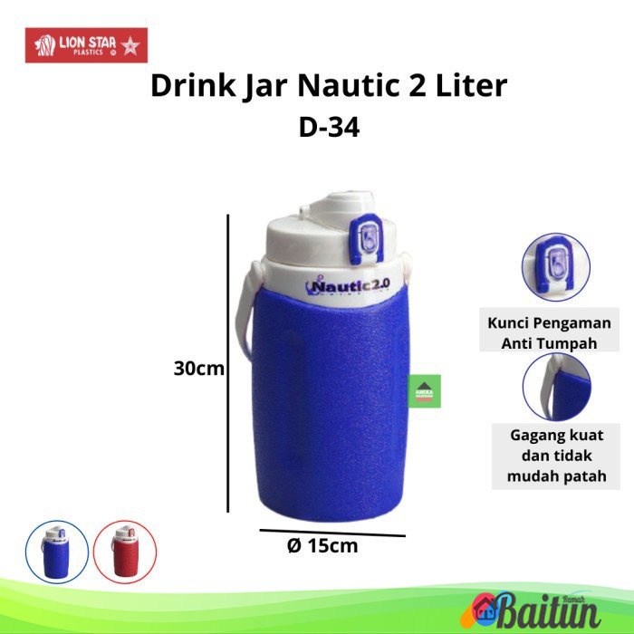 Baitun Termos Nautic Lion Star Murah | Termos Lion Star 2 Liter Murah | Termos Porta Lion Star Murah