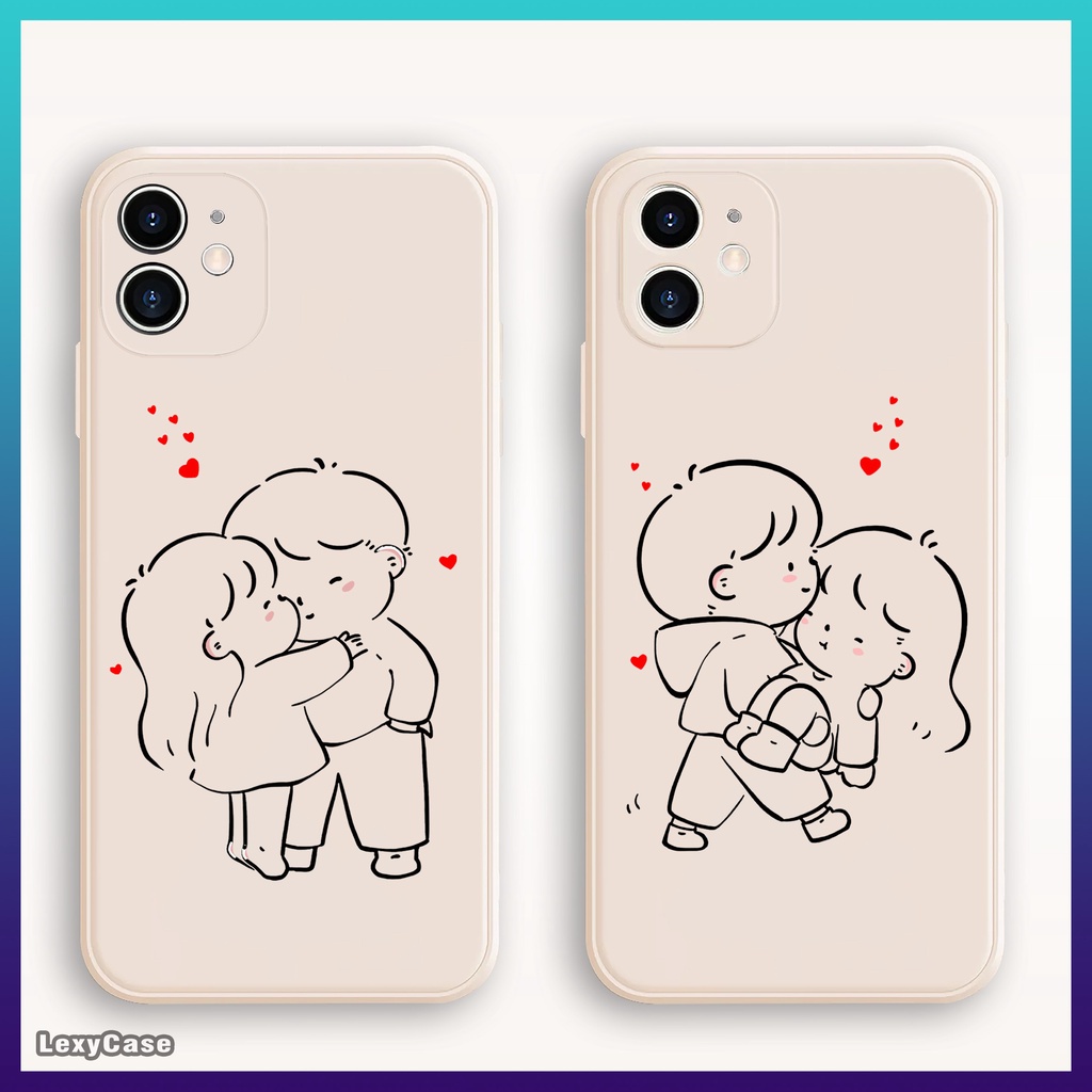 Case Couple Romantic SM265 Infinix Smart 4 5 6  Hot 9 10 11 12 Play Note 12 Casing HP Motif Karakter Bergambar Hug and Kiss Anime Lucu Silikon Handphone Kamera Pro Softcase Infinix Terbaru