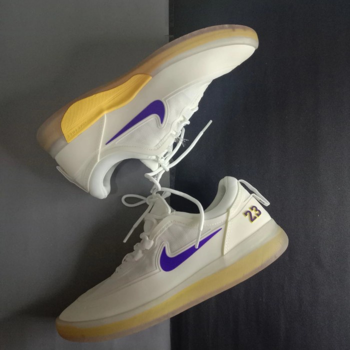 Sepatu Sneakers pria premium nike Sb Nyjah free 2 "Lakers"