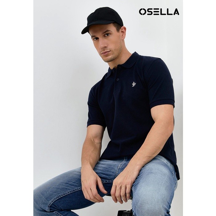 Osella - Polo Shirt Pria Warna Indigo 3022300342