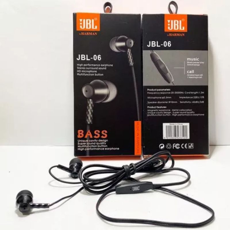 Headset Super Bass JBL 6 Series High Performance Earphone original 100%