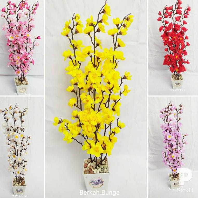 Bunga Sakura Artificial - Bunga Sakura Plastik - Bunga Sakura Hiasan Dekorasi Rumah - Bunga Sakura P