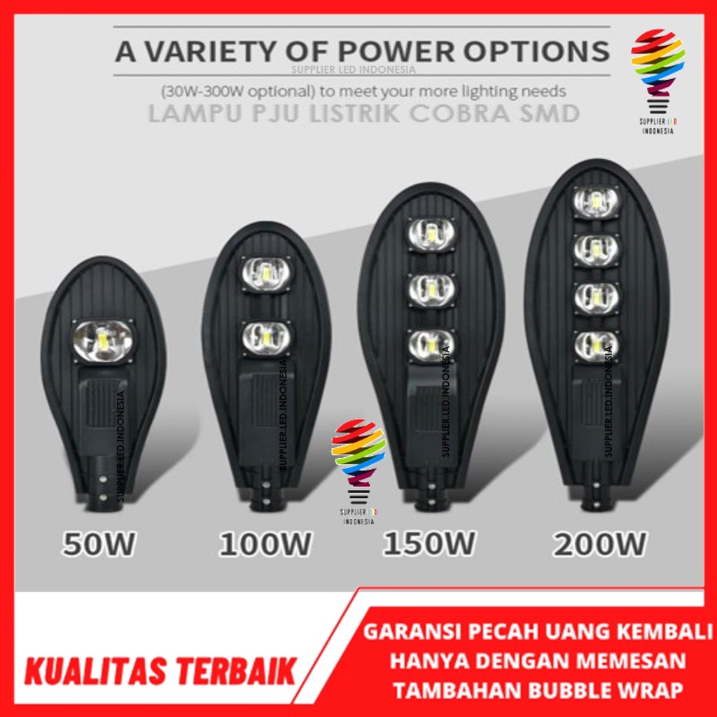 Lampu Jalan PJU COBRA Listrik 50W 100W 220V KOBRA
