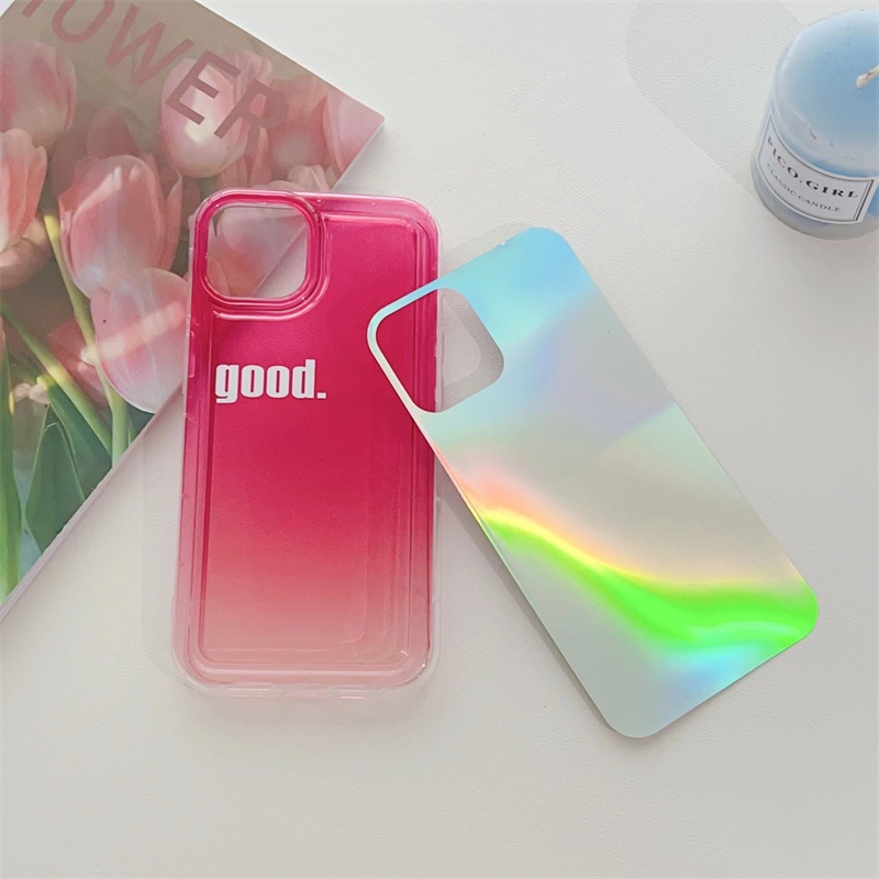 IPHONE Bingkai Foto Tepi Lurus Casing Hp Laser Iphone11 12 13 14 Pro Max Plus X Xs Max Xr 78 Plus SE 2020 Shockproof Case Cover