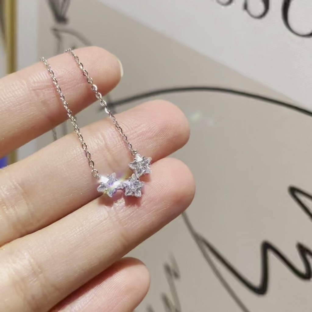 Kalung Bintang Kristal Kalung Wanita Perak925 Hadiah Ultah Valentine