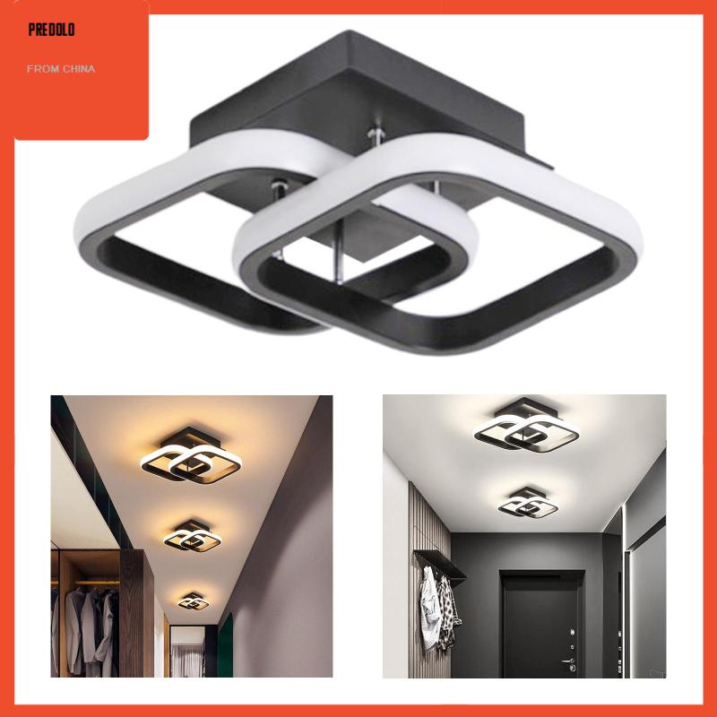 [Predolo] Lampu Plafon LED Perlengkapan Pencahayaan Flush Mount Simple Untuk Pintu Masuk Lorong Putih