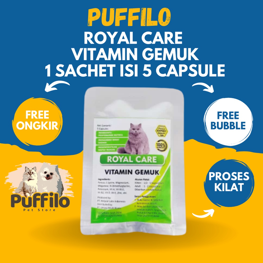 Royal Care Cat Vitamin Bulu / Imun / Gemuk Kucing